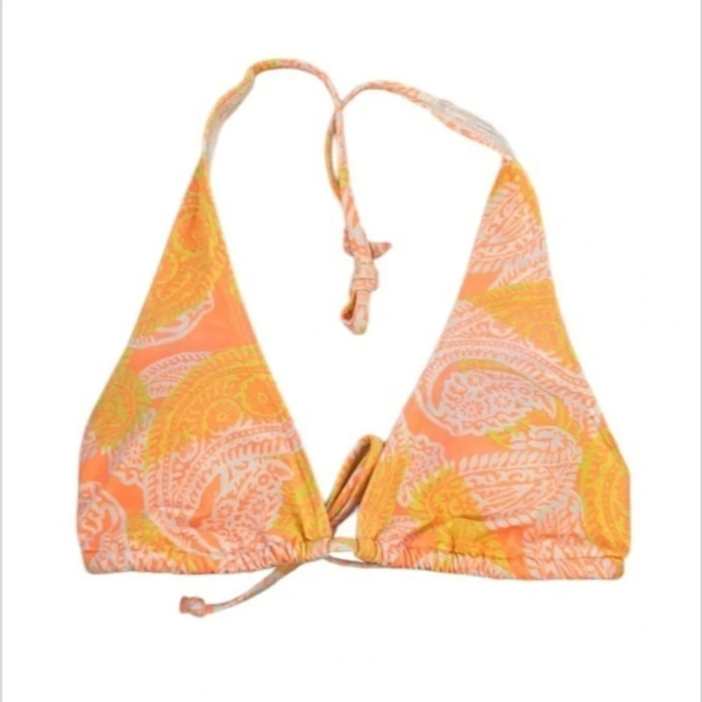 Old Navy orange paisley swim bikini top size XS